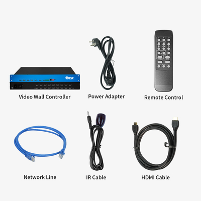OEM / ODM 4K-Videoprozessor HDMI-Matrix-Switcher Multiviewer mit IR-Fernbedienung