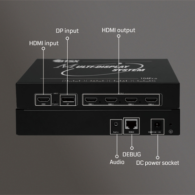 3840x2400 60Hz Multi-Screen Display Splitter mit Portrait/Landscape Rotation und 600MHz Video Pixel Freq Input Interface