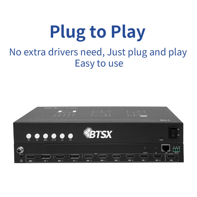 Bitvisus 4K60 8 Bilder Multiviewer HDMI/DP Infrarot Fernbedienung Video-Schalter