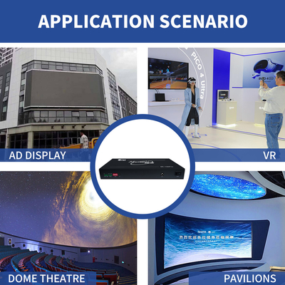 8K-Multi-Screen-Prozessor für 4K-Projektion 8K-Multi-Screen-Expander mit 1920x1080P120 8K-Multi-Channel-Video-Prozessor für Kommandozentren