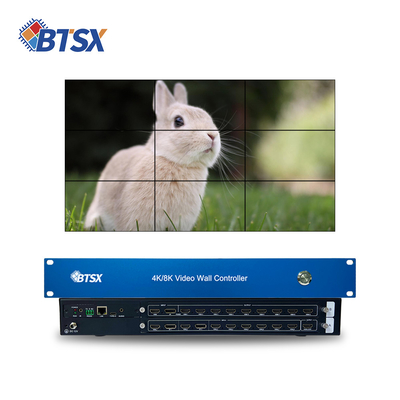 Bitvisus 4K60 8 in 9 Out Video Wall Controller Rs232 HDMI/DP Netzwerk Web Controller 2x2 Video Wall Matrix Controller