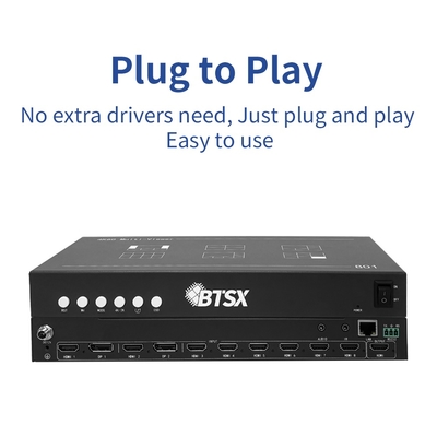 Bitvisus 8x1 4K60 HDMI Konferenz-Überwachungslösung 8 in 1 Out Schwarz Multi-Viewer Bildschirm-Switch-Adapter BIT-MV-4K60-801