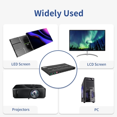 Bitvisus 3X3 2X3 4K Nahtloser 4-Quellen-PIP-POP-HDMI-TV-Meeting-Konferenzraum-Videowand-Prozessor-Controller BIT- VWC-409R