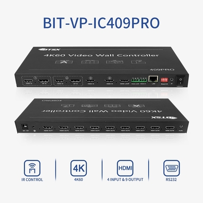 Bitvisus 1U RACK PIP Nahtloser Switching HDMI Switcher Matrix 3x3 3x4 3x5 3x6 4K60 LCD LED TV Video Wall Controller Prozessor