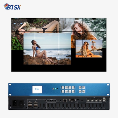 Bitvisus 1U RACK PIP Nahtloser Switching HDMI Switcher Matrix 4K60 4*4 LCD LED TV Video Wall Controller Prozessor BIT-VP-U1-MD416