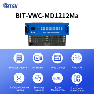 8-Bit-Farbtiefe-Videowand-Controller mit 3840x2160p60-Eingang und professioneller Display-Paketgröße 540mm×325mm×225mm