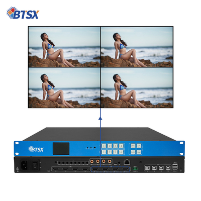 Nahtloser UHD-Video-Switch 4k Hdmi Matrix 4x4 Video-Wall-Controller 3x1 2x1 2x2 Unterstützung 4 Bildschirm-Teilung