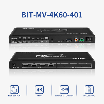 4K60 HDMI Multiview Monitor 1 von 4 In HDMI Bildschirmspalter Multiviewer