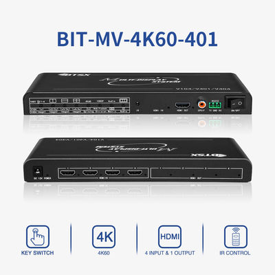 BIT-MV-4K60-401 4K60 Multiviewer HDMI-Videowandcontroller mit 4 HDMI-Eingängen und nahtlosem Schalten
