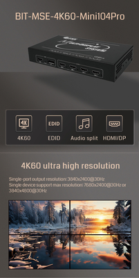 BIT-MSE-4K60-Mini104Pro 7680x2160 30Hz Videowandcontroller Industriezuverlässigkeit und Schwarz für Ihre industrielle Leistung