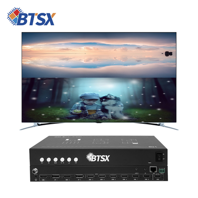 Bitvisus 4K60 8 Bilder Multiviewer HDMI/DP Infrarot Fernbedienung Video-Schalter