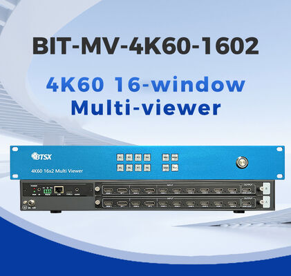 BIT-MV-4K60-1602 16 Eingang 4K60 Multiviewer mit nahtlosem Schalten für Videowandsteuerung
