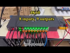 Bitvisus 4K60 8-in-9-Out Videowand-Controller RS232 HDMI/DP Netzwerk Web-Steuerung 2x2 Videowand-Matrix